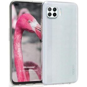 Microsonic Oppo Reno 4 Lite Transparent Soft Beyaz Cep Telefonu Kılıfı
