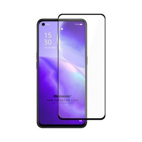 Microsonic Oppo Reno 5 5G Tam Kaplayan Temperli Siyah Cam Ekran Koruyucu