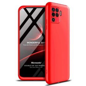 Microsonic Oppo Reno 5 Lite Double Dip 360 Protective Kırmızı Cep Telefonu Kılıfı