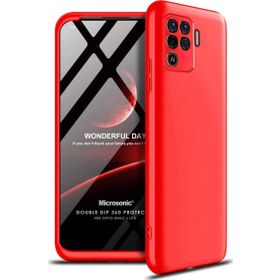 Microsonic Oppo Reno 5 Lite Double Dip 360 Protective Kırmızı Cep Telefonu Kılıfı