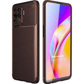 Microsonic Oppo Reno 5 Lite Legion Series Kahverengi Cep Telefonu Kılıfı
