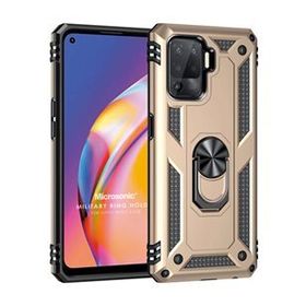 Microsonic Oppo Reno 5 Lite Military Ring Holder Gold Cep Telefonu Kılıfı