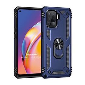 Microsonic Oppo Reno 5 Lite Military Ring Holder Lacivert Cep Telefonu Kılıfı
