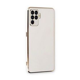 Microsonic Oppo Reno 5 Lite Olive Plated Beyaz Cep Telefonu Kılıfı