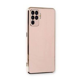 Microsonic Oppo Reno 5 Lite Olive Plated Pembe Cep Telefonu Kılıfı