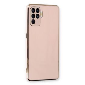 Microsonic Oppo Reno 5 Lite Olive Plated Pembe Cep Telefonu Kılıfı