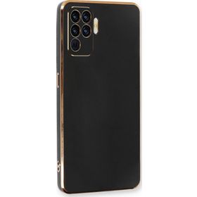 Microsonic Oppo Reno 5 Lite Olive Plated Siyah Cep Telefonu Kılıfı