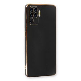 Microsonic Oppo Reno 5 Lite Olive Plated Siyah Cep Telefonu Kılıfı