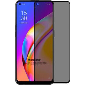 Microsonic Oppo Reno 5 Lite Privacy 5D Gizlilik Filtreli Siyah Cam Ekran Koruyucu