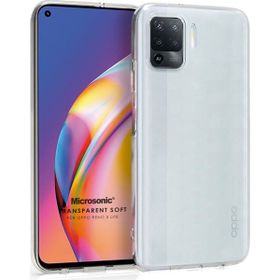Microsonic Oppo Reno 5 Lite Transparent Soft Beyaz Cep Telefonu Kılıfı