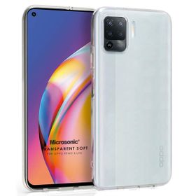 Microsonic Oppo Reno 5 Lite Transparent Soft Beyaz Cep Telefonu Kılıfı