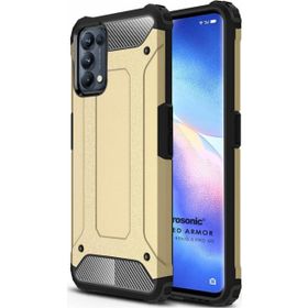 Microsonic Oppo Reno 5 Pro 5G Rugged Armor Gold Cep Telefonu Kılıfı