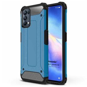 Microsonic Oppo Reno 5 Pro 5G Rugged Armor Mavi Cep Telefonu Kılıfı