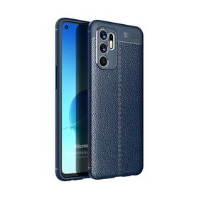 Microsonic Oppo Reno 6 4G Deri Dokulu Silikon Kılıf