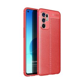 Microsonic Oppo Reno 6 4G Deri Dokulu Silikon Kılıf