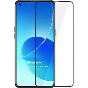 Microsonic Oppo Reno 6 4G Tam Kaplayan Temperli Siyah Cam Ekran Koruyucu