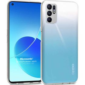 Microsonic Oppo Reno 6 4G Transparent Soft Beyaz Kılıf