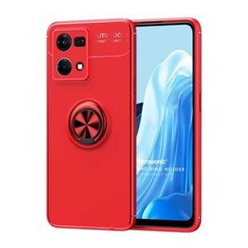 Microsonic Oppo Reno 7 4G Kickstand Ring Holder Kırmızı Kılıf