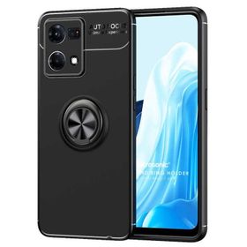 Microsonic Oppo Reno 7 4G Kickstand Ring Holder Siyah Kılıf