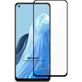 Microsonic Oppo Reno 7 4G Tam Kaplayan Temperli Siyah Cam Ekran Koruyucu