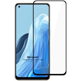Microsonic Oppo Reno 7 4G Tam Kaplayan Temperli Siyah Cam Ekran Koruyucu