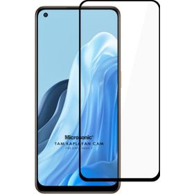 Microsonic Oppo Reno 7 4G Tam Kaplayan Temperli Siyah Cam Ekran Koruyucu