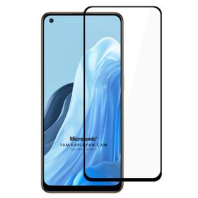 Microsonic Oppo Reno 7 4G Tam Kaplayan Temperli Siyah Cam Ekran Koruyucu