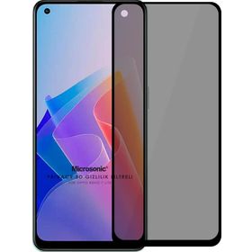 Microsonic Oppo Reno 7 Lite Privacy 5D Gizlilik Filtreli Siyah Cam Ekran Koruyucu