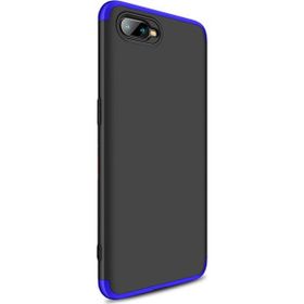 Microsonic Oppo Rx17 Neo Double Dip 360 Protective Siyah Mavi Kılıf