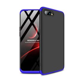 Microsonic Oppo Rx17 Neo Double Dip 360 Protective Siyah Mavi Kılıf