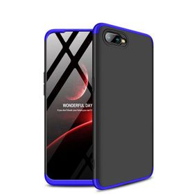 Microsonic Oppo Rx17 Neo Double Dip 360 Protective Siyah Mavi Kılıf