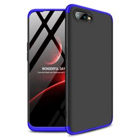 Microsonic Oppo Rx17 Neo Double Dip 360 Protective Siyah Mavi Kılıf