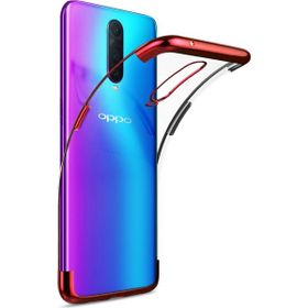 Microsonic Oppo RX17 Pro Skyfall Transparent Clear Kırmızı Kılıf