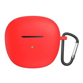 Microsonic QCY HT03 Askılı Mat Silikon Kırmızı Kılıf