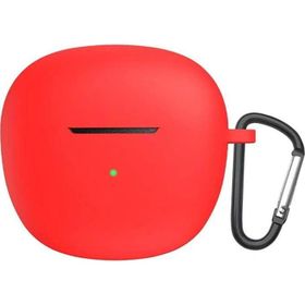 Microsonic QCY HT03 Askılı Mat Silikon Kırmızı Kılıf