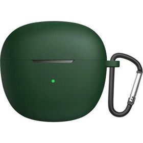 Microsonic QCY HT03 Askılı Mat Silikon Koyu Yeşil Kılıf