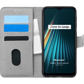 Microsonic Realme 5I Fabric Book Wallet Gri Kılıf