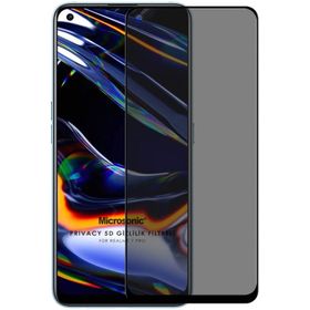 Microsonic Realme 7 Pro Privacy 5D Gizlilik Filtreli Siyah Cam Ekran Koruyucu