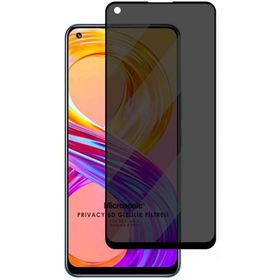 Microsonic Realme 8 Pro Privacy 5D Gizlilik Filtreli Siyah Cam Ekran Koruyucu