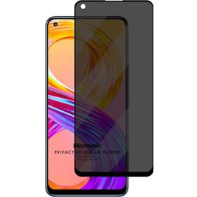 Microsonic Realme 8 Pro Privacy 5D Gizlilik Filtreli Siyah Cam Ekran Koruyucu