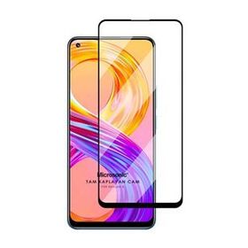 Microsonic Realme 8 Pro Tam Kaplayan Temperli Siyah Cam Ekran Koruyucu