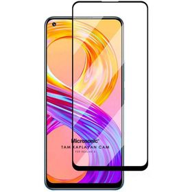 Microsonic Realme 8 Pro Tam Kaplayan Temperli Siyah Cam Ekran Koruyucu