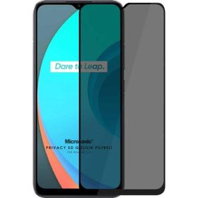 Microsonic Realme C11 Privacy 5D Gizlilik Filtreli Siyah Cam Ekran Koruyucu