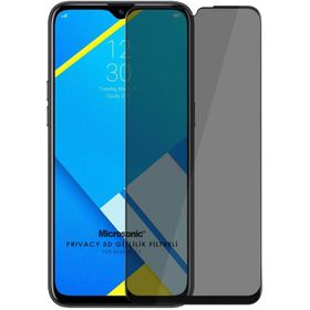 Microsonic Realme C2 Privacy 5D Gizlilik Filtreli Siyah Cam Ekran Koruyucu