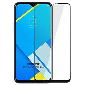 Microsonic Realme C2 Siyah Tam Kaplayan Temperli Cam Ekran Koruyucu
