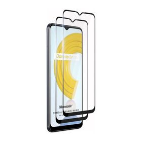 Microsonic Realme C21 Crystal Seramik Nano 2 Adet Siyah Ekran Koruyucu