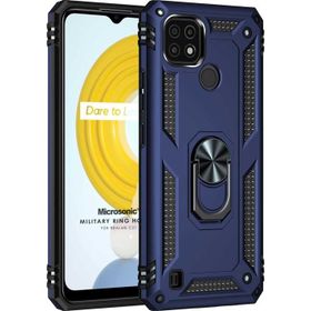 Microsonic Realme C21 Military Ring Holder Lacivert Kılıf