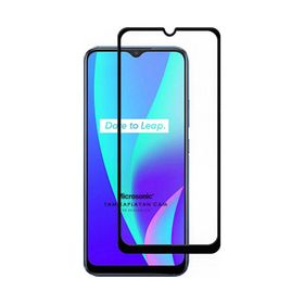 Microsonic Realme C21 Tam Kaplayan Temperli Siyah Cam Ekran Koruyucu