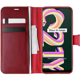 Microsonic Realme C21Y Delux Leather Wallet Kılıf