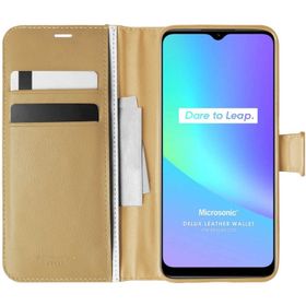 Microsonic Realme C25S Delux Leather Wallet Kılıf